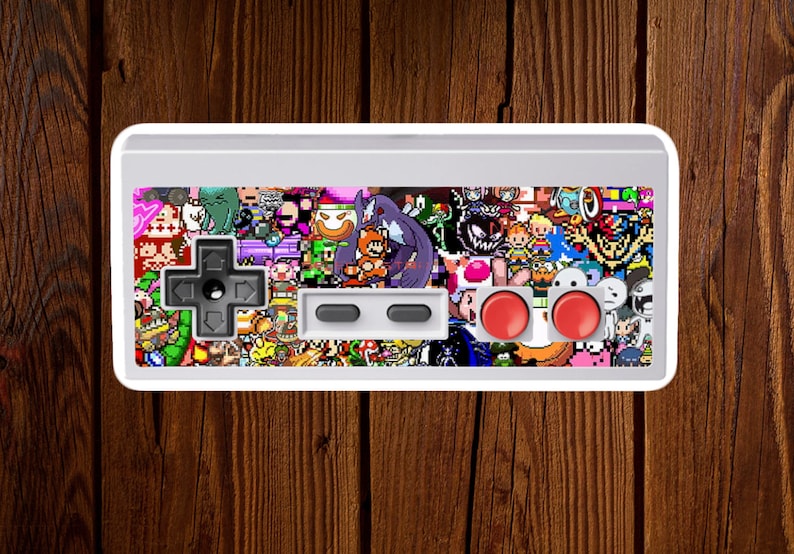 Retro Arcade Gamer Waterproof Controller Stickers | Vintage Gaming ...