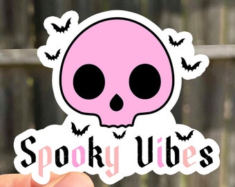 Sticker tête de mort Sticker brillant tête de mort kawaii Décor squelette Sticker Halloween mignon cadeau Saison fantasmagorique Sticker tête de mort automne Sticker adulte mignon