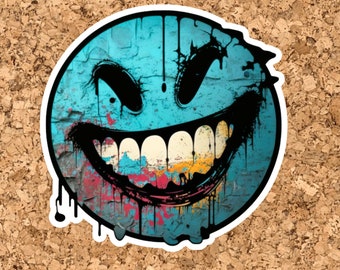 Smiley Gesicht Graffiti Vinyl Aufkleber
