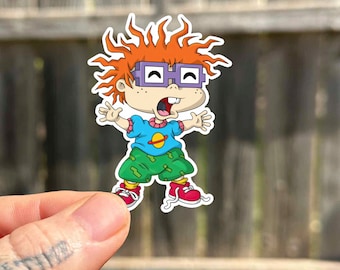 Chuckie Rugrats Waterproof Daycare Stickers | Birthday Party Kids Labels Waterproof Stickers | Nickelodeon Sticker | Rugrats Vintage Sticker