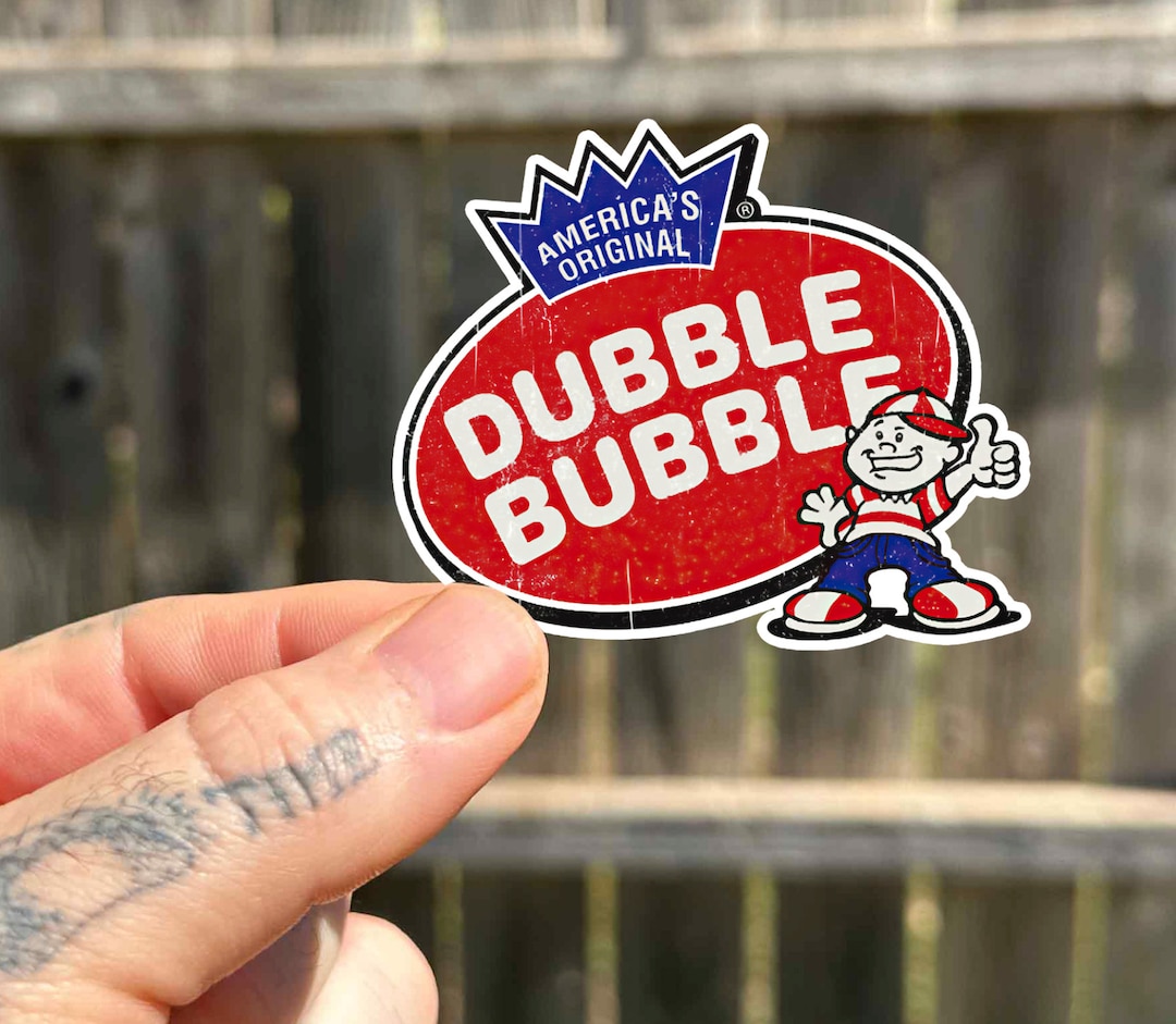 Vintage Double Bubble Waterproof Printable Vinyl Sticker | Bubblegum ...