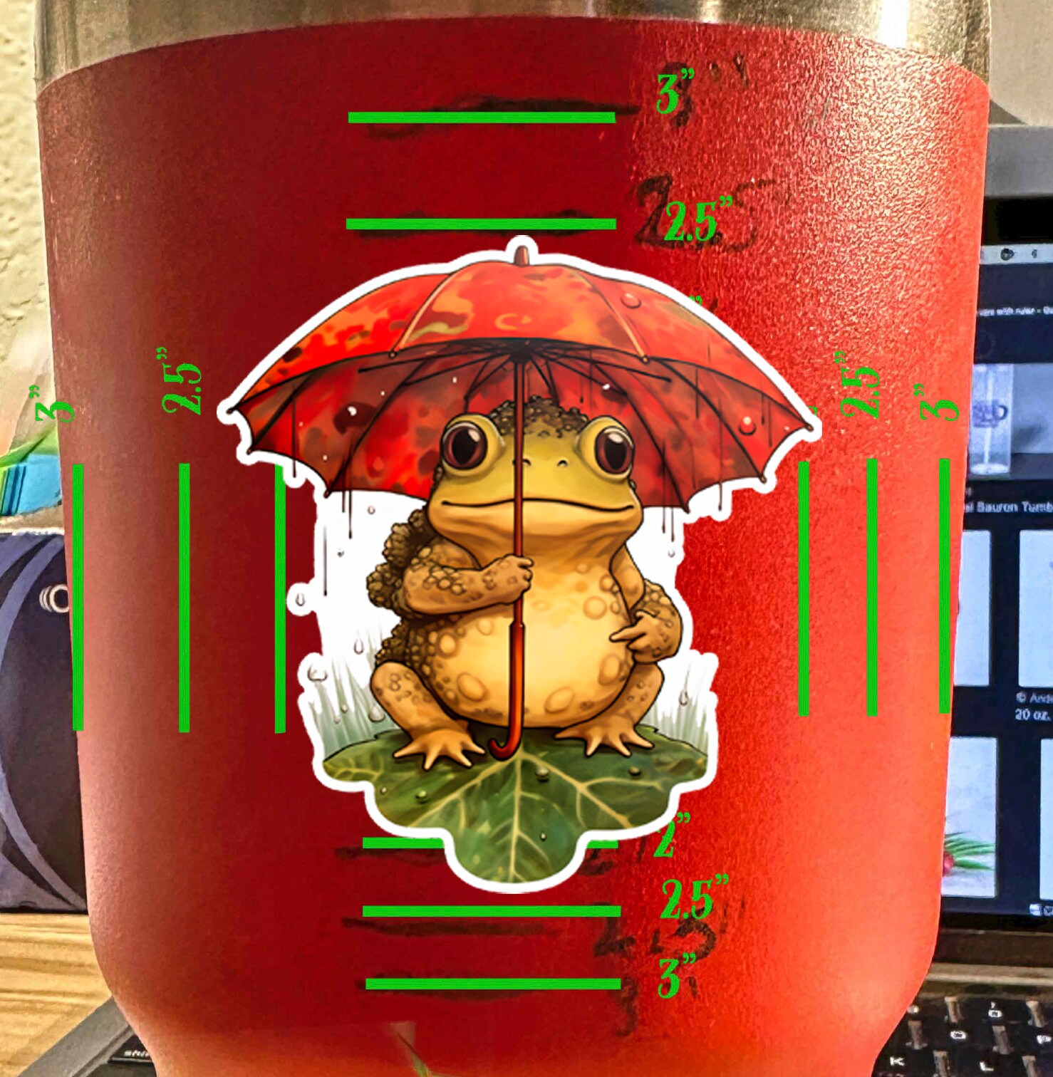 Frog Waterproof Sticker Toad Vinyl Sticker Gift for Her Laptop Animal ...