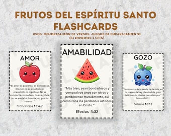 Activities for Kids in Spanish Actividades para Niños Cristianos Frutos del Espiritu Christian Activities Digital Printables for Kids