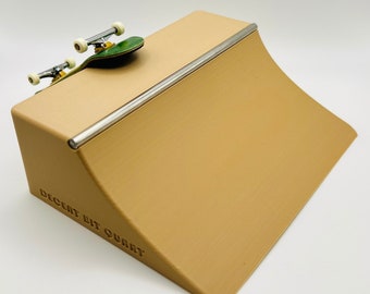 Quarter Pipe 6” - Matte Wood - Fingerboard Obstacle
