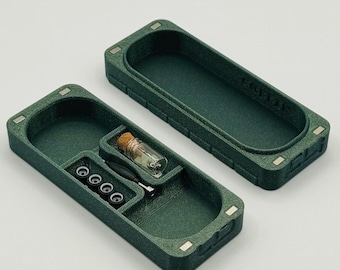 Coffin - Green/Gold Sparkle - Fingerboard Case
