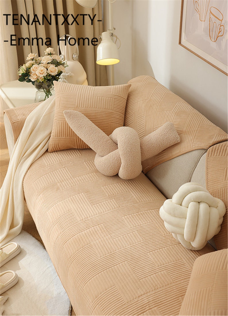 Antislip Sofa Covers Separated Couch Cover Plush Sofa Etsy