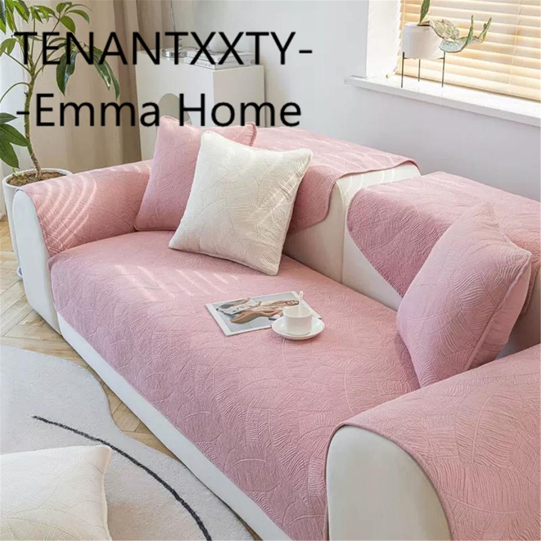 Leaf Patterns Sofa Cover Pure Cotton Couch Cover L Shape Etsy