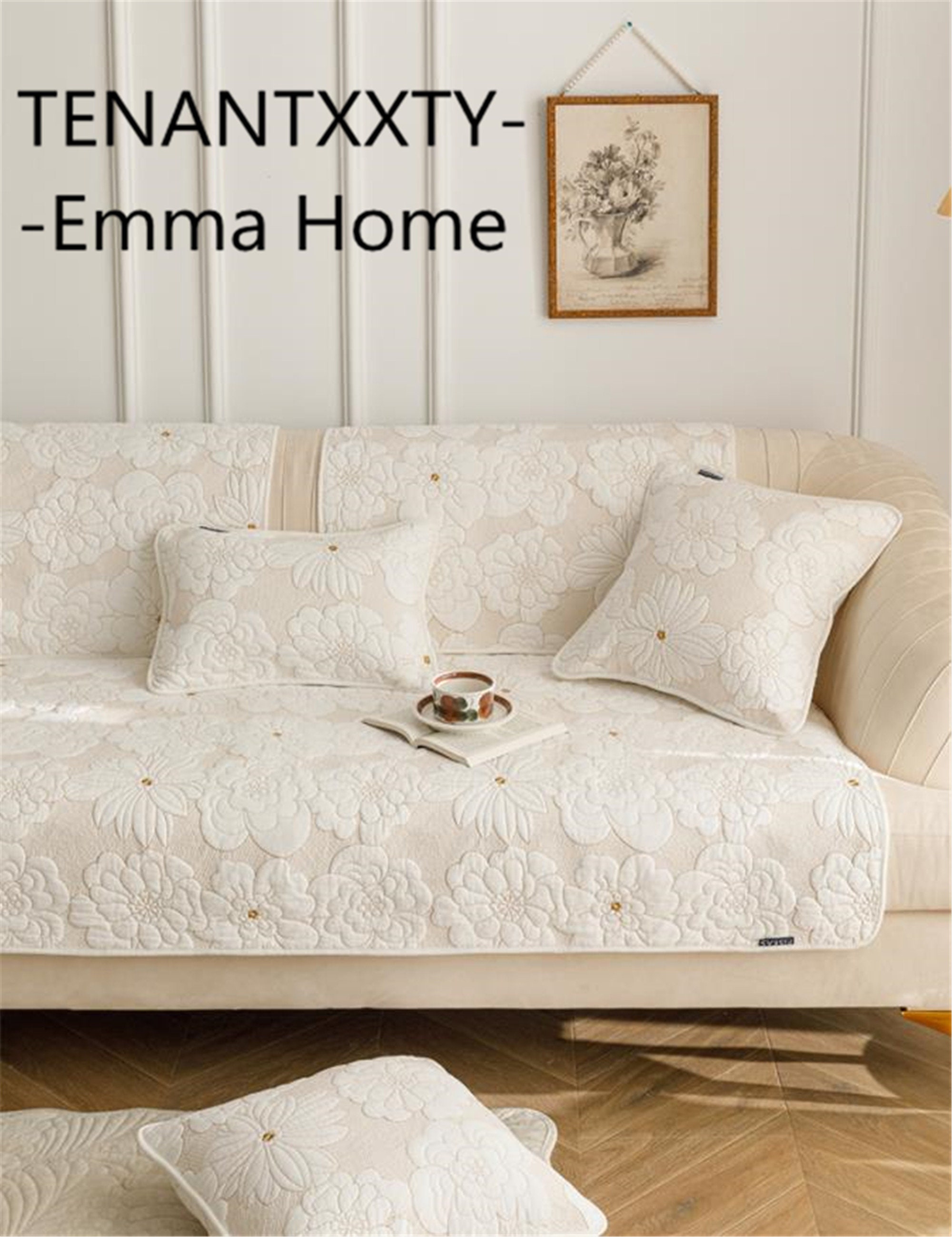 Floral Sofa Cover Pure Cotton Couch Cover Separated Sofa Etsy