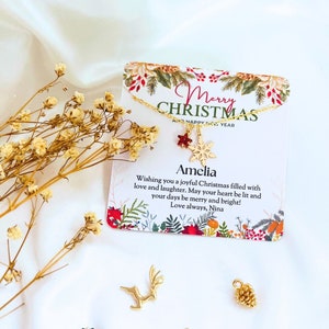 Christmas necklace for women Christmas gift for girls Christmas necklace for mom Christmas jewelry personalised necklace customized necklace