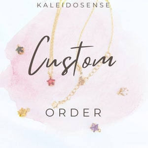 Custom Order for Jewelry Set Add-on Necklace Earrings Personalized Design with Customized Message Card Birthday Gift Anniversary Mothers Day