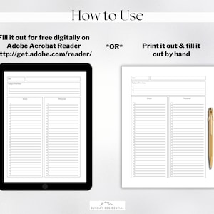 Work-life Balance To-do List Printable Template, To-do List, Daily ...