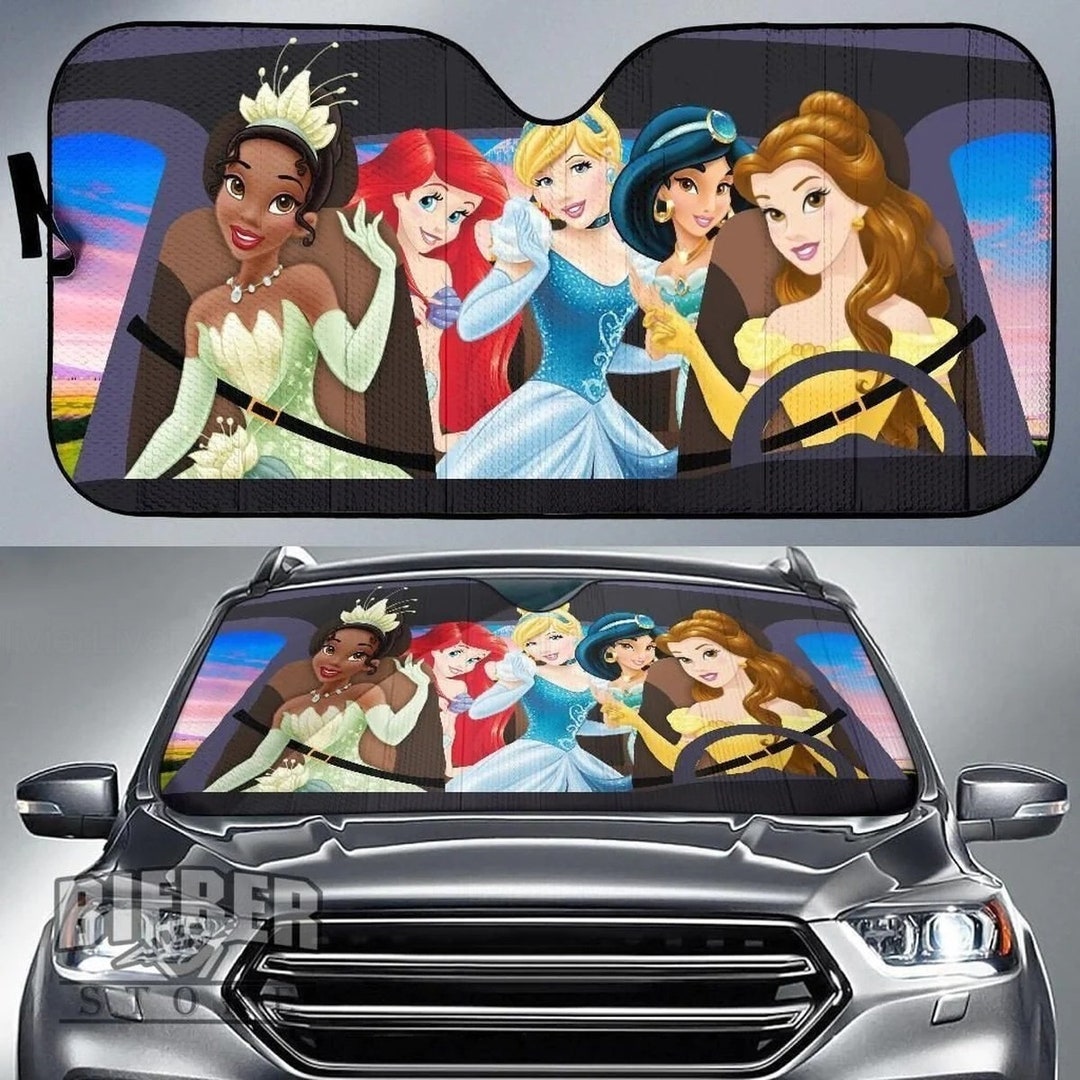 Disney Princess Car Auto Sun Shade Princess Car Decor Sun Etsy