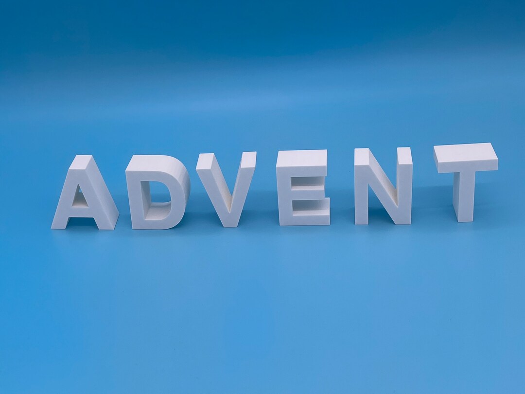 ADVENT 3D Lettering for Display / Decoration / Decoration for Christmas ...