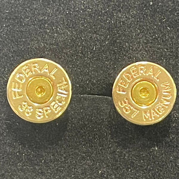 38 SPL/357 Magnum bullet earrings