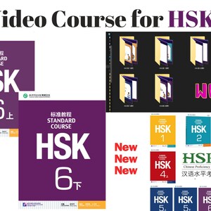 Digital Video Course for HSK 6, 80 lessons (66 hours) completely HSK 6 textbook-based