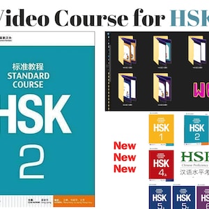 Digital Video Course for HSK 2, 15 lessons (15 hours) completely HSK 2 textbook-based