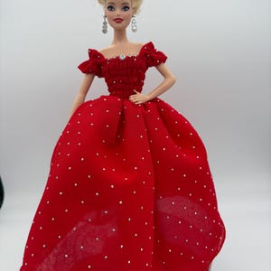 11.5” Barbie doll Bright Red dress