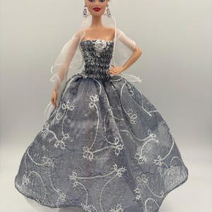 Long Doll Dress with Scarf, Fits 11.5" Fashion Doll