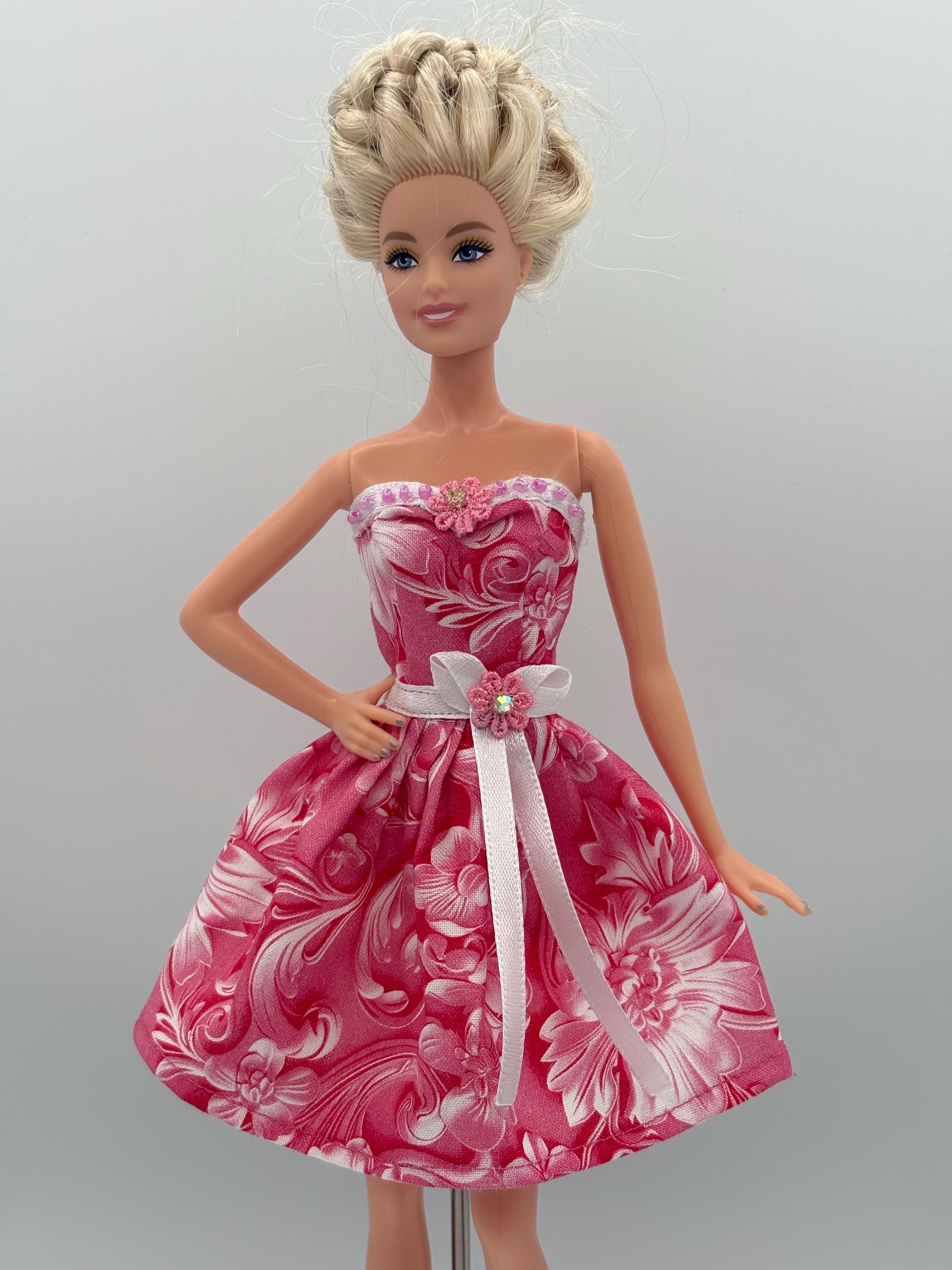 white christmas dresses Pink dress for Barbie doll cocktail dress main image 0