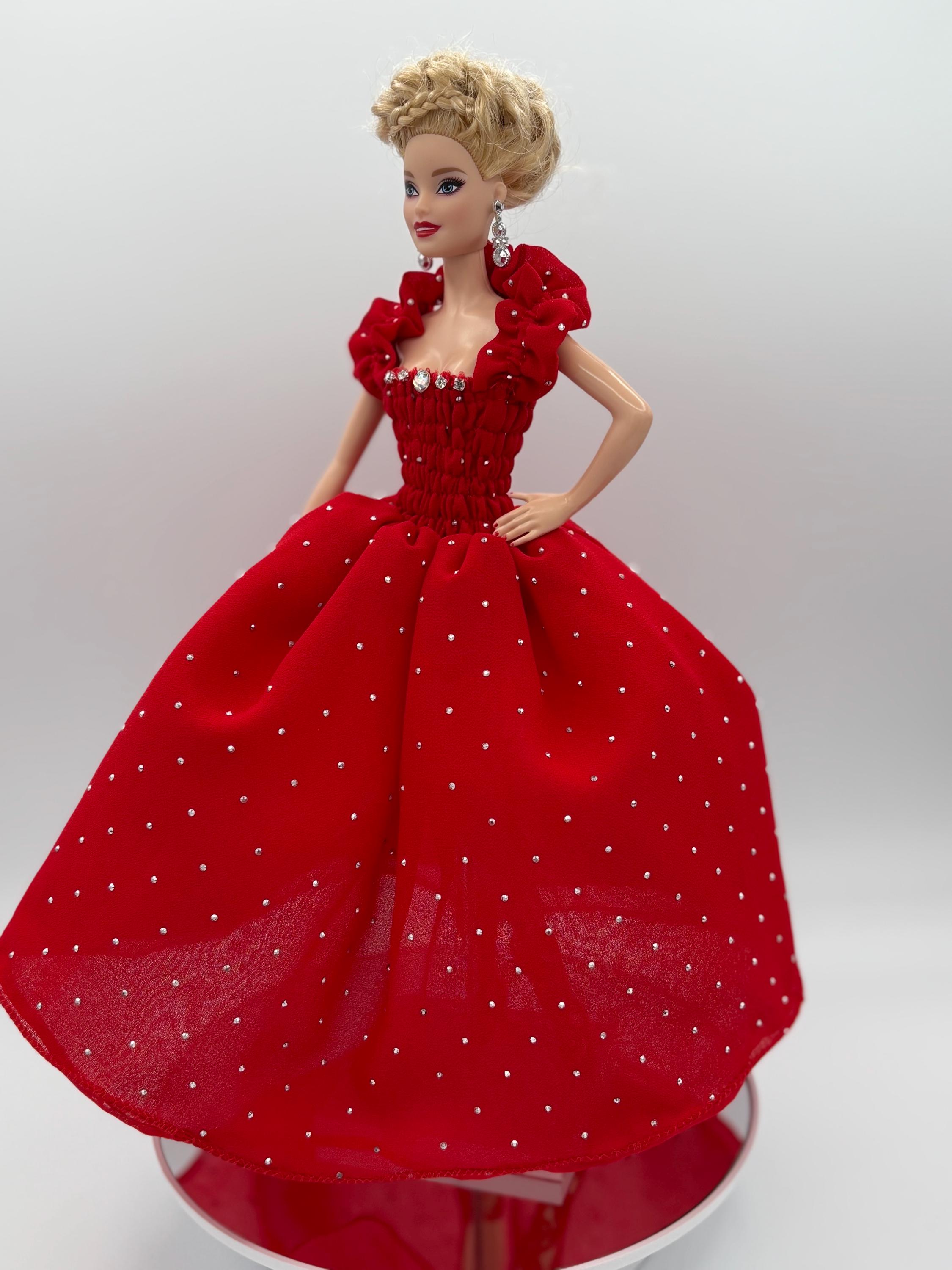 11.5” Barbie Doll Bright Red Dress - Etsy