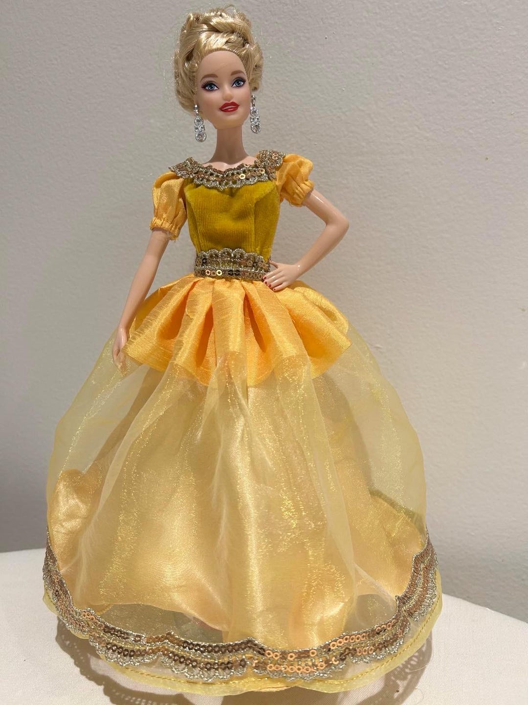 Barbie Doll Yellow Dress - Etsy Barbie Doll Yellow Dress - Etsy