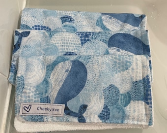 Bath cloths - Blue whales