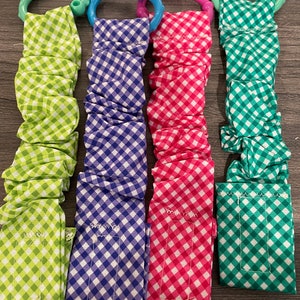 Pram toy straps - Checks, crosses & dots