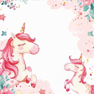 21 Cand Land Unicorn Party - Birthday Card/ Invitation card/ Digital Paper/ PNG/ Digital Download/ Junk jouranl/ Scrapbook