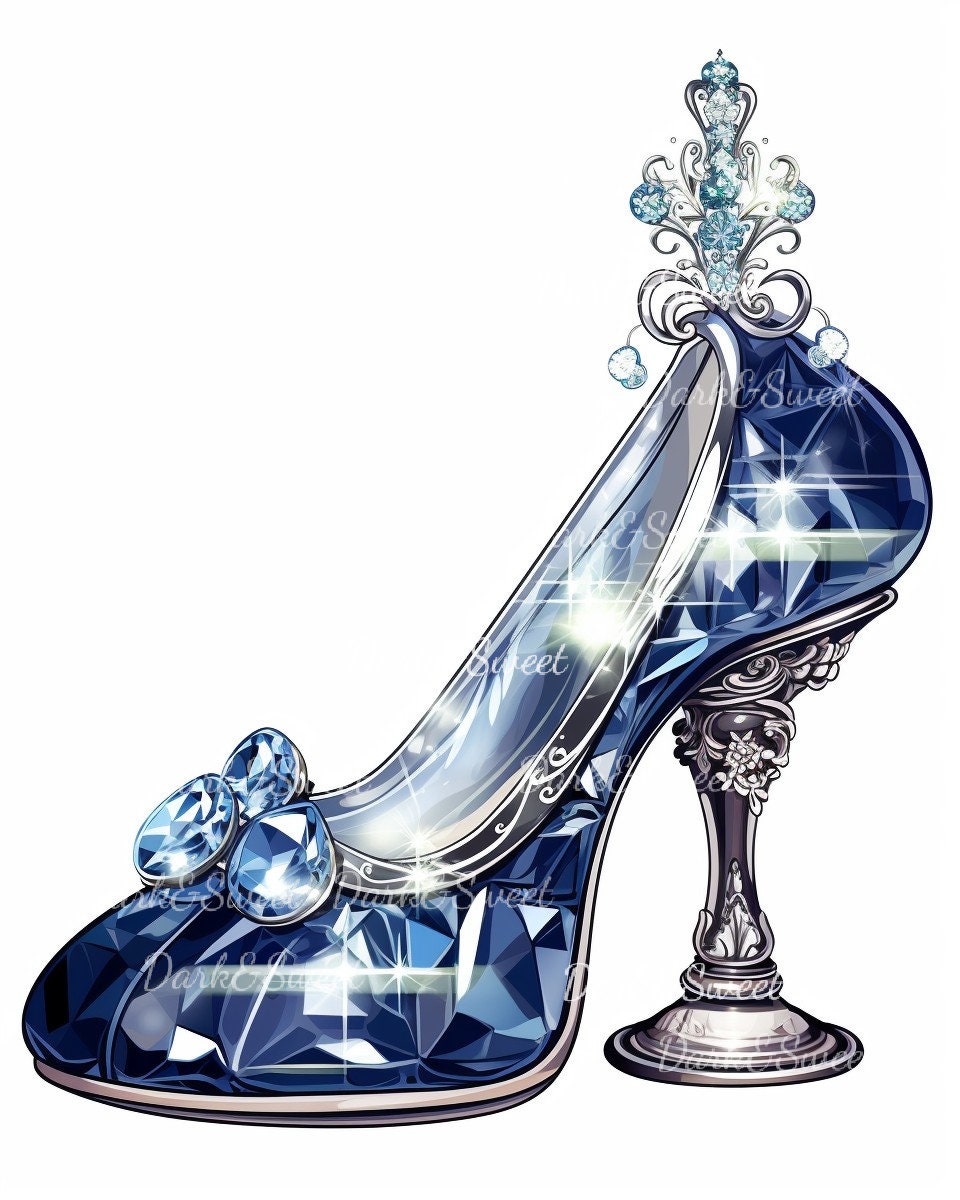 10 Cinderella's Glass Slipper Part 1 Clip Art- High Quality Jpgs