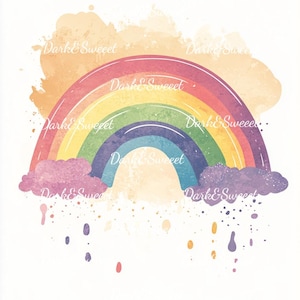 21 pastelkleurige regenboogillustraties Clip Art-hoge kwaliteit PNG-poster maken, sticker maken, junkjournaal, papierkunst
