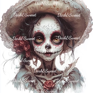 21 The Day of the Dead-illustraties P1/Mexicaanse feestdagen/feestelijk/hoge kwaliteit PNG-digitale download-poster maken, sticker maken,