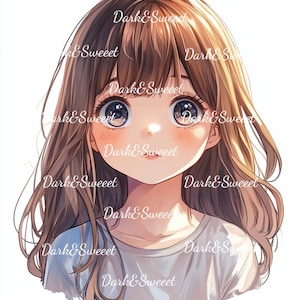 30 gemischte Anime Mädchen Bundle P1 Clip Art - High Quality PNG - Digital Download - Posterherstellung, Aufkleberherstellung, digitales Papierhandwerk