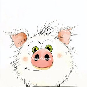 14 Doodle Me This Cute Animal Clip Art - PNG di alta qualità - Download digitale - Creazione di poster, adesivi, lavori di carta digitale