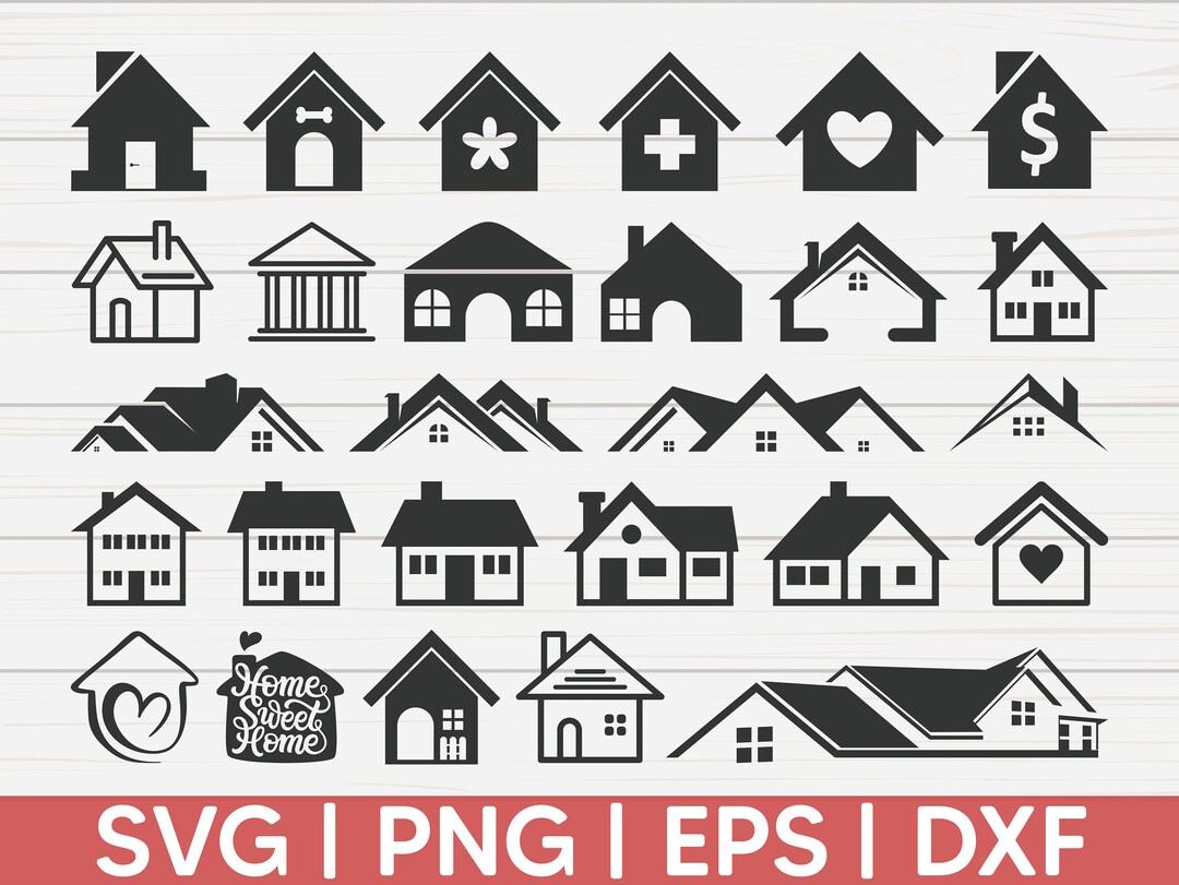 House SVG Bundle House Clipart House Png House Vector House Clip Art