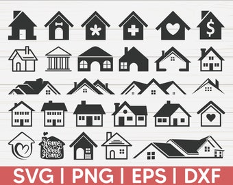 House SVG Bundle | House Clipart | House Png |  House Vector |  House Clip Art | House Silhouette | Home SVG | Home Png | Home Clipart