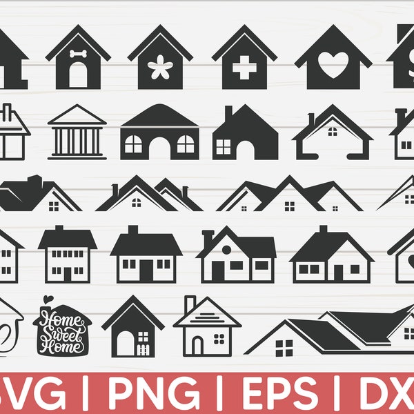 House SVG Bundle | House Clipart | House Png |  House Vector |  House Clip Art | House Silhouette | Home SVG | Home Png | Home Clipart