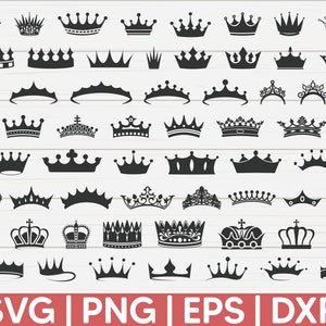 Crown SVG Bundle | Cut File | IPrincess Tiara SVG | Commercial Use | Queen Crown SVG | Queen Crown