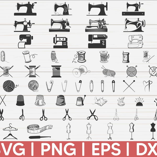 82 Sewing SVG Bundle | Sewing Machine Svg | Seamstress Svg / Tailor Svg | Commercial Use | Cricut | Cut File | Clipart | Silhouette | Vector