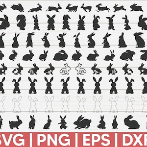 100 Bunny SVG Bundle / Cut File / Commercial Use / Easter SVG / Rabbit SVG / Bunnies Clip Art / Descarga instantánea