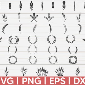 Wheat SVG Bundle | Grain SVG | Wheat Clipart | Cut Files | Cricut | Silhouette | Vector