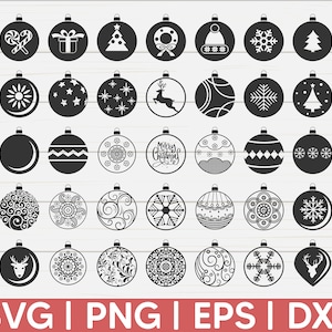 Christmas Balls Svg | Christmas Decorations Svg |  Cut Files | Christmas Tree Ornaments Svg | Laser cut files | Cricut Svg | Silhouette
