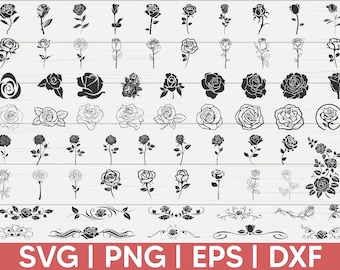 Rosen SVG Bundle | Rosen SVG | Geschnittene Datei | Kommerzielle Nutzung | Rosen Template SVG | Rosenstrauß | Clip Art