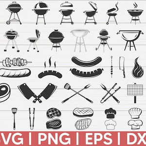 Grill SVG Bundle | Grill SVG | Geschnittene Datei | Kommerzielle Nutzung | Cricut | ClipArt | Silhouette | Grillen SVG | Grill SVG
