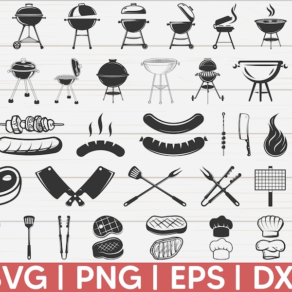 Barbecue SVG Bundle | Grill SVG | Cut File | Commercial use | Cricut | Clip art | Silhouette | Grilling SVG | Barbecue Svg