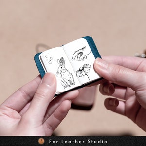 Mini diario in pelle personalizzato, piccolo album da disegno tascabile retrò fatto a mano, album per acquerelli, regalo per diario, regalo personalizzato