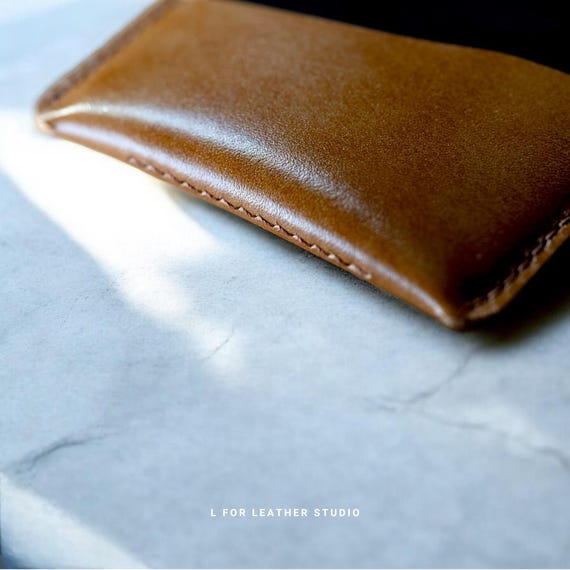 Japanese Tochigi Leather Wallet, Custom Leather Card Case