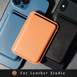Artisan Crafted MagSafe-portemonnee, voor iPhones, magnetische kaarthouder, voor hem|voor haar, cadeaus onder de 50, cadeau-idee voor Vaderdag