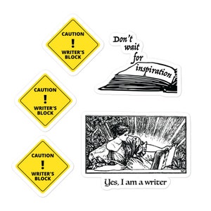 Sticker Set for Writers - Kiss-Cut Vinyl Bubble-free Stickers