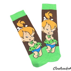 Pebbles Flintstone The Flintstones Cartoon Character Crew Socks | Fun, Cute and Stylish