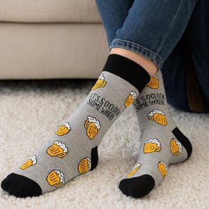 Funny Beer Socks It&#39;s 5 O&#39;Clock Somewhere - Cotton Blend Unisex Gift